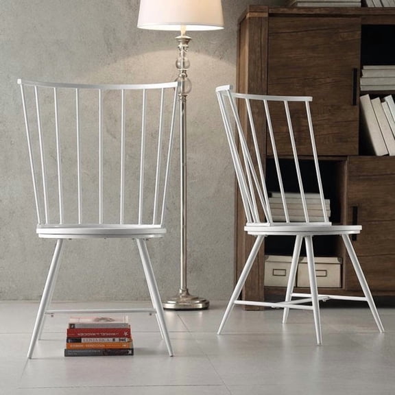 Weston Home Lydford Dining Chair, Set of 2, White