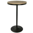 thumbnail image 3 of Industrial Chic Dakota Adjustable / Dinette Table in Black Perfect for Pub or Dining Setup, Bamboo Top, Sturdy Metal Frame, 3 of 5