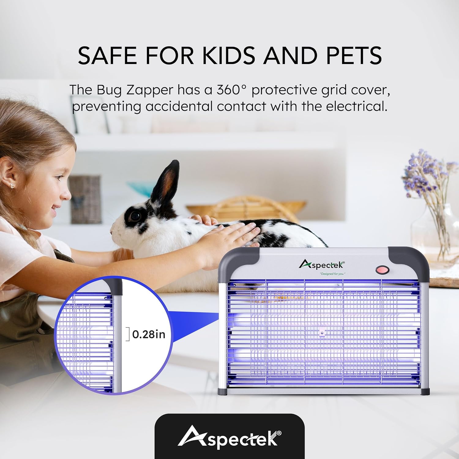 Upgraded Aspectek 20W Electric Bug Zapper with 2 Extra Bulbs.
