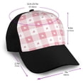 thumbnail image 2 of Naloa Plaid Heart Adult adjustable Print Baseball Hat, Patchwork curved brim baseball capfor Men and Women, One Size, 2 of 5