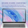 thumbnail image 2 of HP 17t Laptop, 17.3" FHD 1920*1080, Intel Core i7-1355U, 16GB DDR4 RAM, 1TB PCIe M.2 SSD, HDMI, Wi-Fi 6, Backlit Keyboard, Windows 11 Pro, Silver,W/0 Mouse, 2 of 5