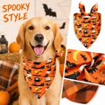 thumbnail image 6 of 4 Patterns Halloween Dog Bandana Single Pack Pet Bib,Colorful Triangle Scarf Double Sided Large Size Pet Bandana for Medium Large Dogs Cats,Halloween Party Costume Decor Fall Decor, 6 of 8