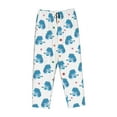 thumbnail image 4 of Naloa Cartoon Poodle Dog Print Women’s Ultra-Soft Comfy Pajama Lounge Pants with Pockets & Drawstring, 4 of 8