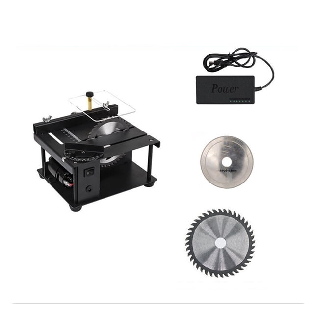 12-24V 200W Table Saw Mini Desktop Electric Saw Cutter Speed Angle Adjustable Blade Cutter for Wood Plastic Acrylic