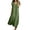 Army Green, variant on Women's Sleeveless Maxi Dress, V-Neck Ruffle Trim Loose Fit Dress, Casual Summer Beach Sundress Flowy with Pockets