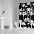 thumbnail image 2 of Tropical Palm Tree Bathroom Curtain 72x72, Vibrant Hawaii Sunset Design, Quick-Dry Polyester with Hooks for Modern Homes, 2 of 5