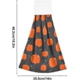 thumbnail image 3 of SKYSONIC 2 Pcs Hanging Hand Towels, Soft Absorbent Thanksgiving Pumpkin Halloween Design Towel for Kitchen Bathroom, 12"x17", 3 of 7
