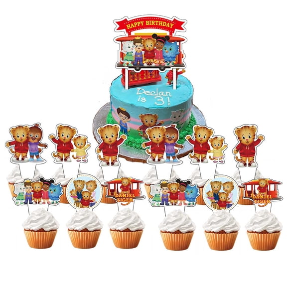 Cake Topper Cupcake Set Party Supplies Decoration Birthday Decor Kit
