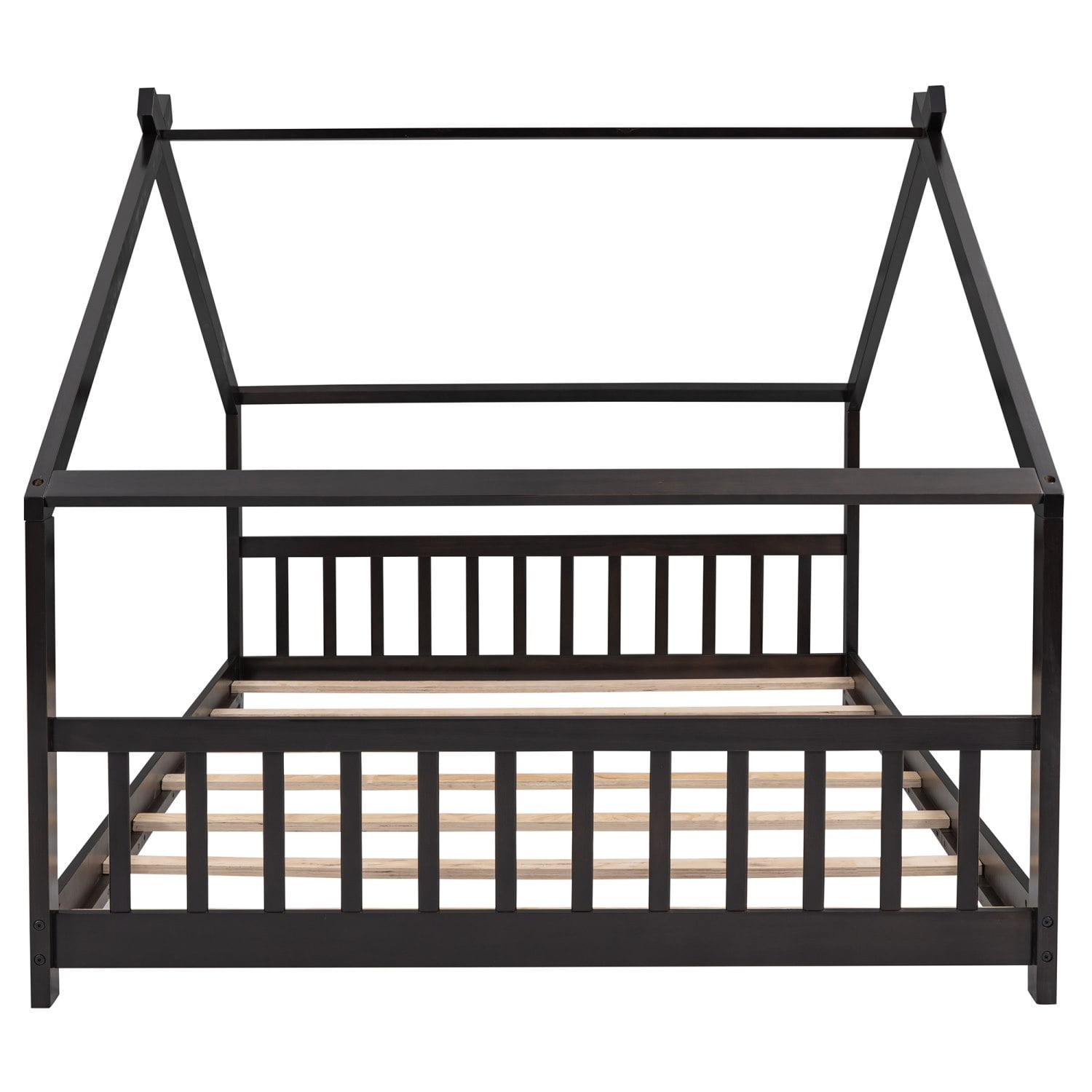 HISTOYE House Bed for Kids,Full Size Wood House Bed Frame with Roof