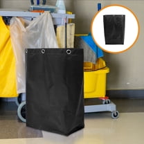 ULTNICE Janitorial Cart Bag Black 1Set 27.2x15.7x11Inch Canvas