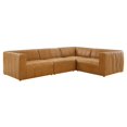 thumbnail image 2 of Modway Bartlett Vegan Leather 4-Piece Sectional Sofa in Tan, 2 of 10