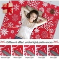 thumbnail image 4 of Christmas Runner Rug 2' x 8', Xmas Snowflake Pattern Floor Cover Machine Washable Carpet Rug, Holiday Decorative Non Slip Stain Resistant Accent Rug for Living Room Bedroom Decor, Red, 4 of 7
