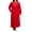 Red, variant on Women's Amanda Rich 607-37X Plus Velour Zip Front Robe (Red 2X)