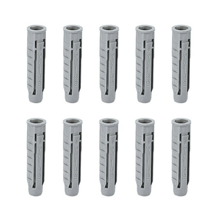 

10x50mm Expansion Pipe Anchor Tube Plastic Gray 25 Pack