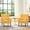Yellow, variant on Accent Chairs Set of 2 for Living Room, Chenille Upholstered Mordern Armchair, Comfy Soft Padded Lounge Reading Arm Chair in Small Spaces, Bedroom, w/Pillow, Solid Wood Leg