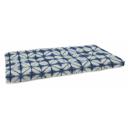 Jordan Manufacturing 45 in. French Edge Outdoor Bench Cushion - Midori Indigo