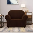 thumbnail image 5 of CHUN YI 1 Piece Stretch Houndstooth Sofa Slipcover Couch Cover (Chocolate, Armchair), 5 of 5