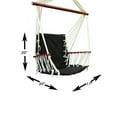 thumbnail image 2 of OMNI Patio Swing Seat Hanging Hammock Cotton Rope Chair With Cushion Seat Black, 2 of 2