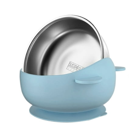 Vvcesidot Baby Bowls with Suction 3D Panda Toddler Bowls Suction Stainless Steel Inner Grip Training Utensils Feeder Containers for Dish Eating Dinner Travel Food Kids Snack well made