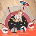 thumbnail image 2 of CITYLE Trampoline for Kids, No Gap Design 600LBS 66'' 5.5FT Toddler Trampoline Indoor Outdoor with Basketball Hoop, Mini Small Trampoline with Enclosure, Birthday Gifts for Toddlers, Boys & Girls, 2 of 8