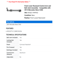 thumbnail image 2 of Front Lower Rearward Control Arm and Ball Joint Assembly - Compatible with 2015 Mercedes-Benz C400, 2 of 2