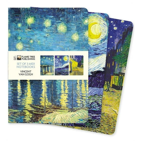 MIDI Notebook Collections Vincent Van Gogh Set of 3 MIDI Notebooks, (Hardcover)