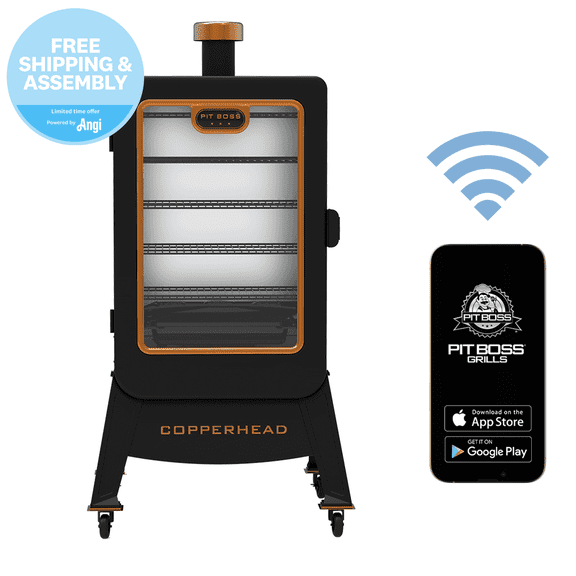 Pit Boss 1300 Connected Pellet Smoker Copperhead - Onyx Edition with Wi-Fi®