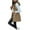 Khaki-A, variant on Fashion Vest for Women Casual Long Stand Collar Sleeveless Puffy Coat with Pockets(Khaki L)