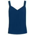 thumbnail image 3 of Ichuanyi Womens Shirts Clearance, Women's Sleeveless V-Neck Solid Color Block T-Shirt Loose Casual Tank, 3 of 4