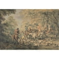 thumbnail image 2 of Samuel Howitt 18x14 Gold Ornate Wood Frame and Double Matted Museum Art Print Titled - The Kill (1792), 2 of 4