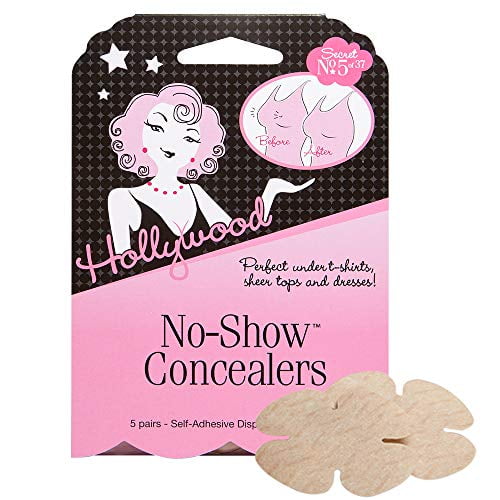 Hollywood Fashion Secrets Disposable, Hypoallergenic Ultra Thin, Self Adhesive, No-Show Nipple Concealers, 1-Pack