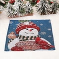 thumbnail image 3 of Manteles Individuales Navideños Paño de punto de Navidad muñeco de nieve decoración mantel muñeca de dibujos animados almohadilla de aislamiento (Multicolor, Unitalla), 3 of 3