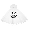 thumbnail image 3 of Arlun Boys Girls Halloween Hooded Capes Cute Ghost Face Printed Capes Kids Dress up Cosplay Party Pumpkin Capelet 2026 Spooky Season Stage Performances Clothes G-White S, 3 of 8