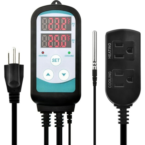 Digital Temperature Controller,Digital Temperature Controlled ,Thermostat Plug,Greenhouse Heater with Thermostat US Plug