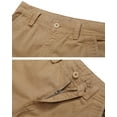 thumbnail image 6 of TRGPSG Cotton Comfort Cargo Pants For Men With 7 Pockets,Casual Relaxed Fit Work Pants(No Belts)Khaki,Size 34, 6 of 8