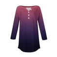 thumbnail image 4 of SwiftWear T-Shirts pour Femmes Mode Tendance Col Rond Manches Mi-Longues T-Shirt Dégradé Décontracté Ample Basique, 4 of 5