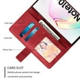 thumbnail image 2 of Dteck Case For Samsung Galaxy Note 10 Plus(6.8 inch), Luxury Magnetic Leather Card Holder Wallet Case Hybrid Protective Stand Shockproof Cover ,Red, 2 of 5
