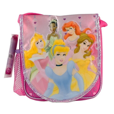 Disney Princesses Insulated Lunch Mini Messenger Style Bag with Heart Design