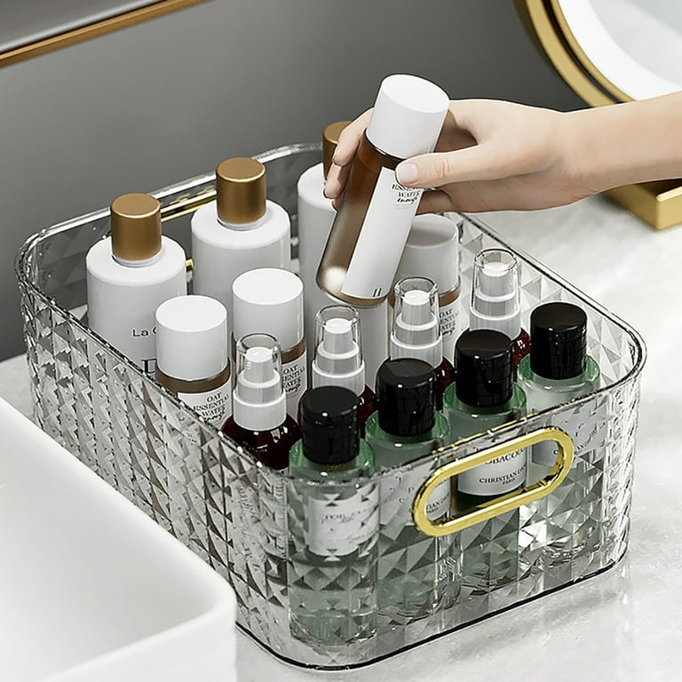 Bathroom Storage Box Desktop Cosmetics Storage Basket Handle