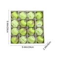 thumbnail image 3 of WWC Christmas Ball Ornament Set, 16 pcs Soft Satin Brushed Christmas Balls with Glitter Beaded, Christmas Tree Decorations for Xmas Party, Green, 3 of 6