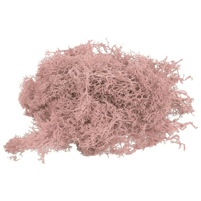 Unique Bargains 3.5 OZ Moss Preserved Moss Artificial Moss for Craft Floral Project Table Decor Pink