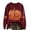 A2-Brick Red, variant on Halloween Hoodie Pumpkin Season Themed Printed Hooded Sweatshirts Women Fall Pullover Tops (A2-Brick Red XXL)