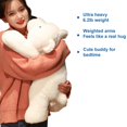 thumbnail image 4 of Oso polar pesado Doireum con forma de animal de peluche, 1,5 kg, para niños, 4 of 7
