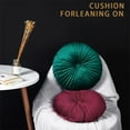 thumbnail image 4 of Round Throw Pillow Velvet Home Decoration Pleated Round Pillow Cushion for Couch Chair Bed Car, 4 of 9