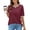 Red, variant on Womens Summer Tops Short Sleeve Striped Color Block Shirts Crewneck Loose Casual Tee Tops Dry Tech Shirts Women Polyester Womens Shirt Medium Sleeve Womens Short Sleeve Tops Loose Fit Tee Shirts Girls
