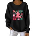 thumbnail image 2 of EchfiProm Womens Merry Christmas Sweatshirts Graphic Oversized Sweatshirt Fall Long Sleeve Pullover Shirts for Ladies Xmas, 2 of 3