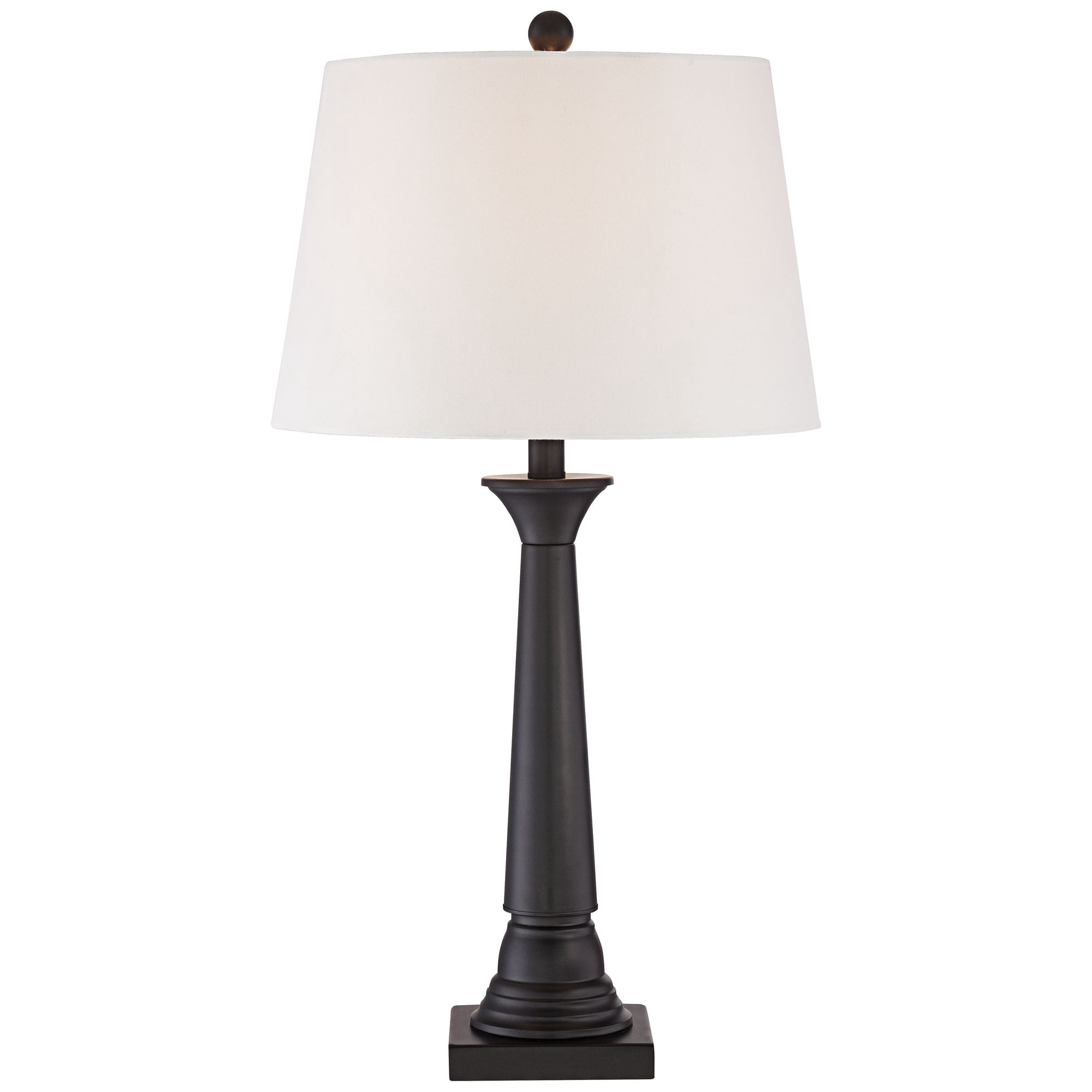 360 Lighting Dolbey Rustic Farmhouse Table Lamps 28" Tall Set of 2 Bronze Off White Drum Shade for Bedroom Living Room Bedside Nightstand Office House