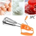 thumbnail image 3 of Stainless Steel Hand Crank Beater - Double-Bar Design, Comfortable Handle, Quick Mixing for Sauces/Seasonings - Kitchen Cooking Tool, 3 of 5