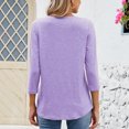 thumbnail image 3 of Aofany Women's Merry Christmas Shirts Xmas Graphic Cute 3/4 Sleeve Crewneck Tees Tops, Christmas Gifts, 3 of 5