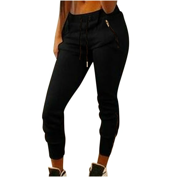 Fesfesfes Women Pant Casual Solid Straight Leg Pants Waistband Bandage Mid-Waist Pants Trousers On Sale